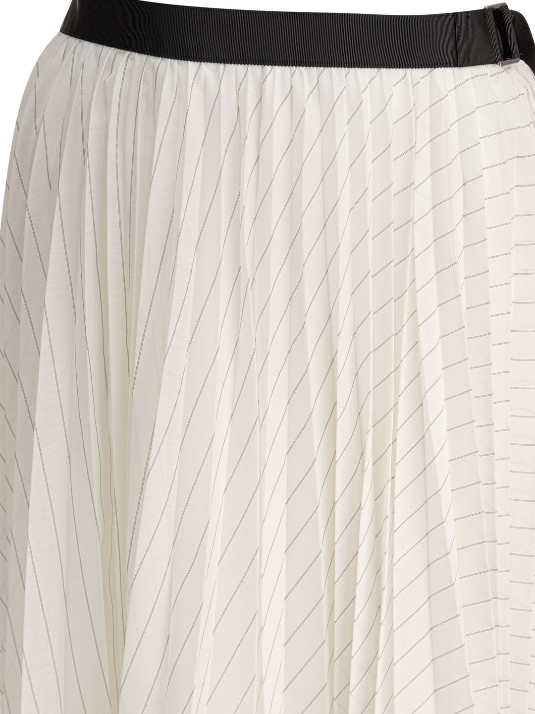 Sacai Pleated Skirt Skirts - White | 4364381e50b626ca9af6219468aec57217b01602