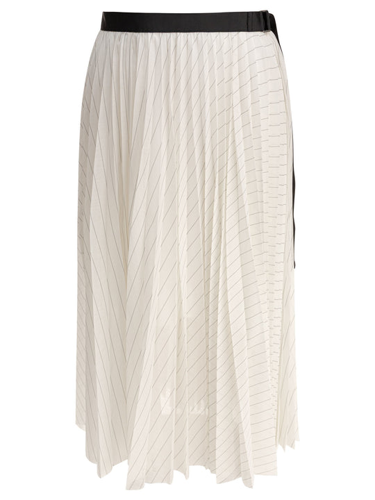 Pleated Skirt Skirts White
