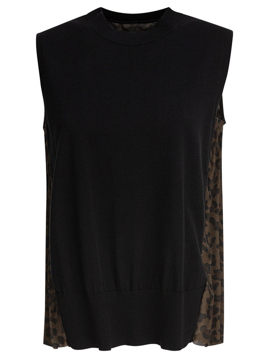 Leopard Print Top Tops Black