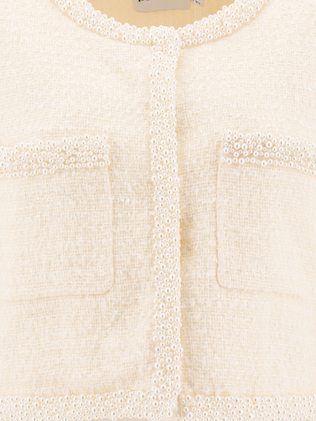 Self-Portrait Bouclé Blazer Jackets and Coats - Beige | 523f6a4482d3f3bb40c4925a47af4ac741e4e819