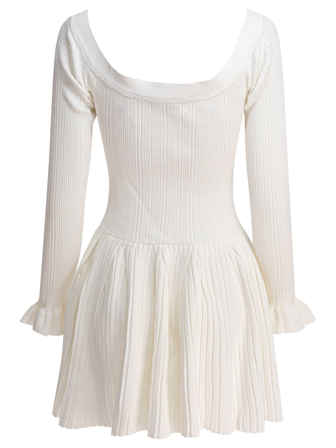 Self-Portrait Short Knit Dress Dresses - White | 957e539feda135da8f7c995d2509a07b5e57a3da