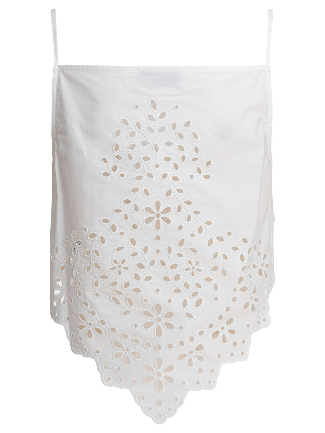 Self-Portrait Cotton Embroidered Top Tops - White | 5ee27b9a715dd144bc5c357b546eed30e42e3c22