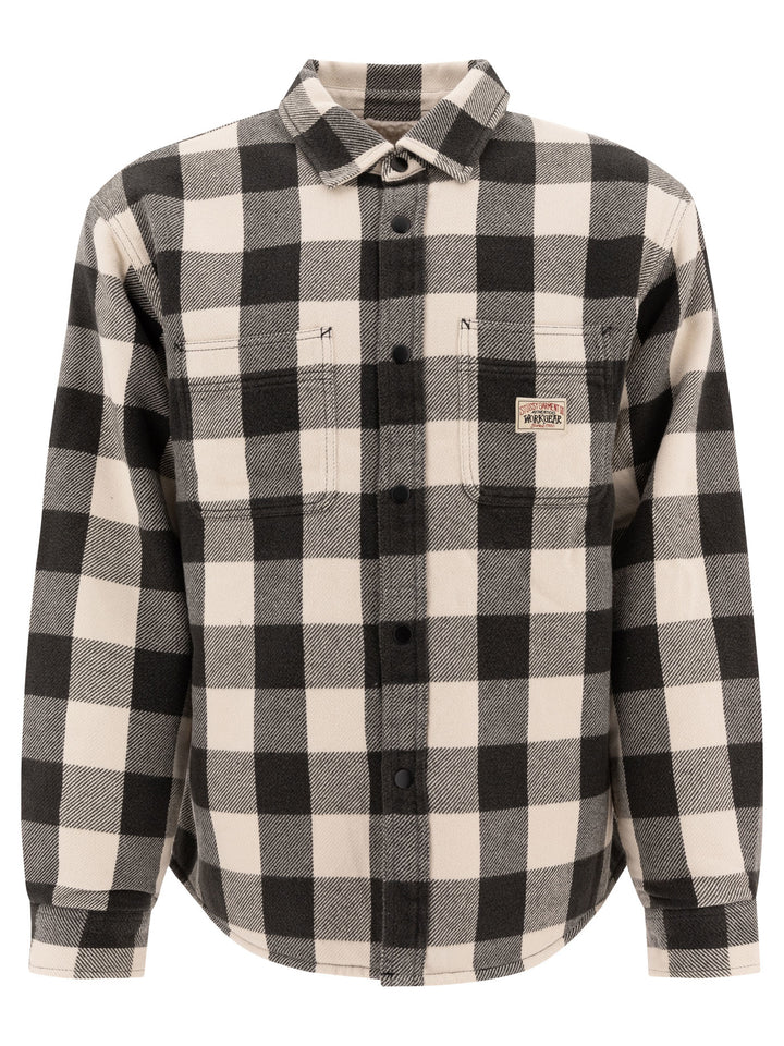 StüSsy Check Jackets and Coats - Black | 38bc63045371144ec95950db6cd2c36f680a7947