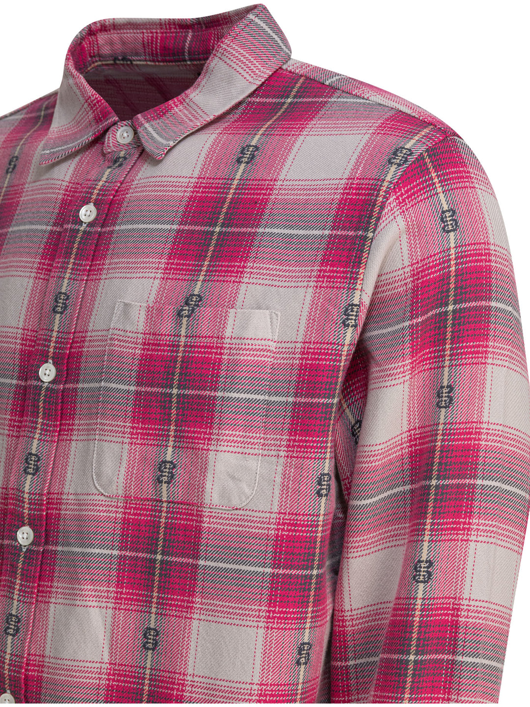 StüSsy Motif Plaid Shirt Shirts - Pink | 15ecbc451d32e7d082d042476fd602833f88f738