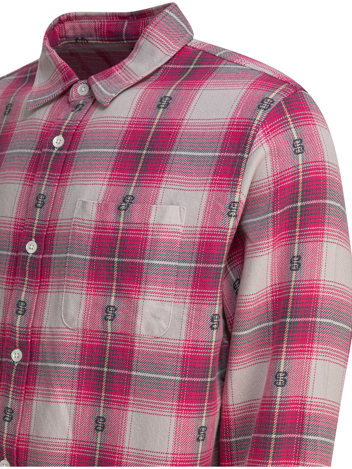 StüSsy Motif Plaid Shirt Shirts - Pink | 15ecbc451d32e7d082d042476fd602833f88f738