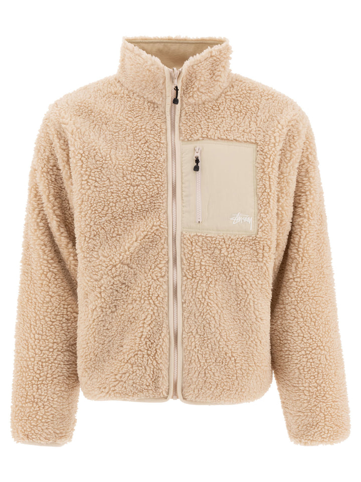StüSsy Sherpa Jackets and Coats - Beige | f3bbb704f079e67998f5b555d6cc40a34e1015b8