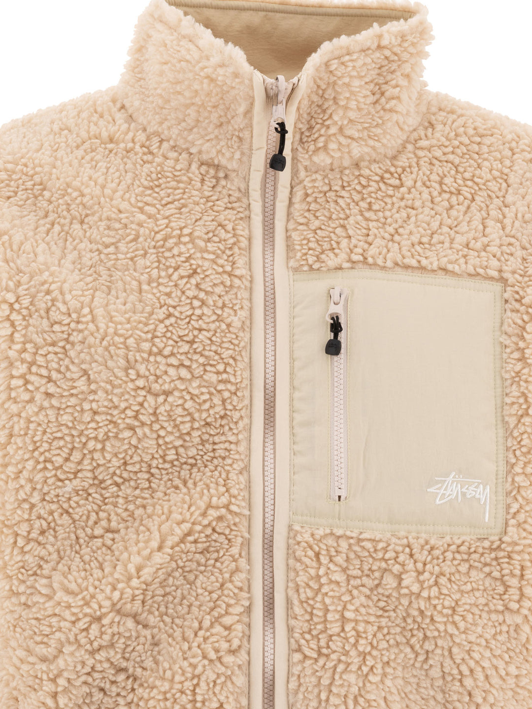StüSsy Sherpa Jackets and Coats - Beige | 14493b1f72bbae1cfd004cdeeef745e5e75fa661
