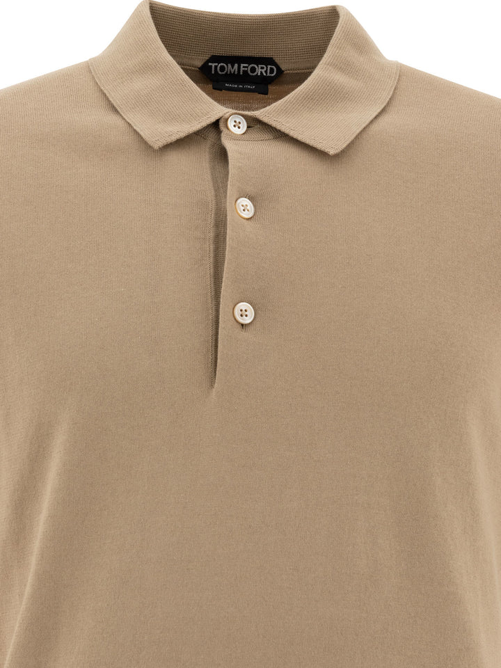 Tom Ford Cashmere And Silk Polo Shirt Polo shirts - Beige | ae27a3f4d02fb5cab8073278639f61b01f9e5b33