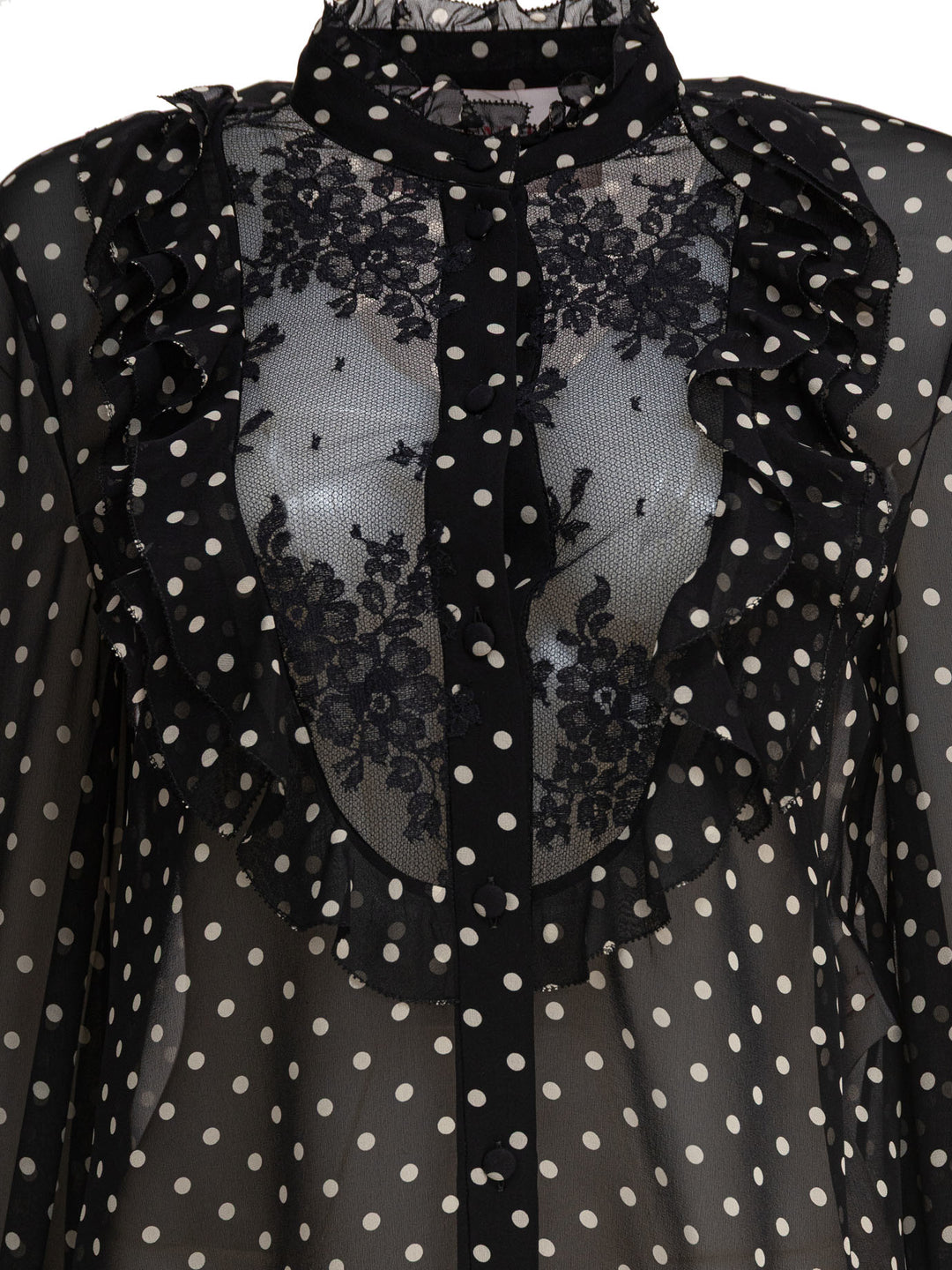 Valentino Silk Long-Sleeved Shirt Shirts - Black | b3af5280d01442f4131884aedcd34566f84b63ff