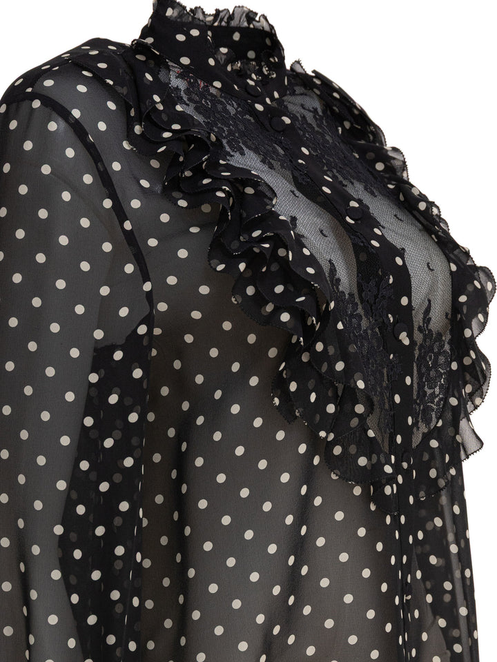 Valentino Silk Long-Sleeved Shirt Shirts - Black | 20d3edfe5745cb5ac09b29d79a7133d890c03bae