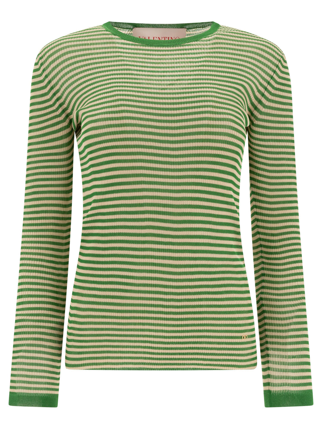 Valentino Silk Crewneck T-Shirt T-shirts - Green | e49af9b1051e0afb87018fc9e53d692c103b40d4