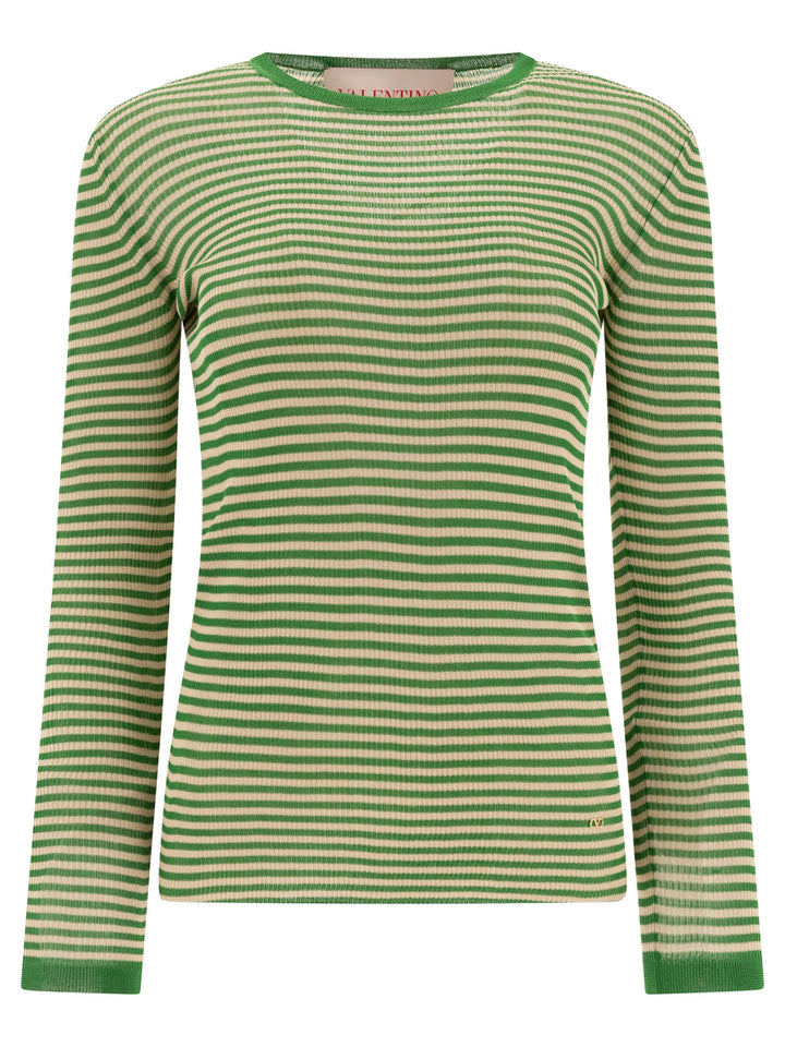 Valentino Silk Crewneck T-Shirt T-shirts - Green | e49af9b1051e0afb87018fc9e53d692c103b40d4