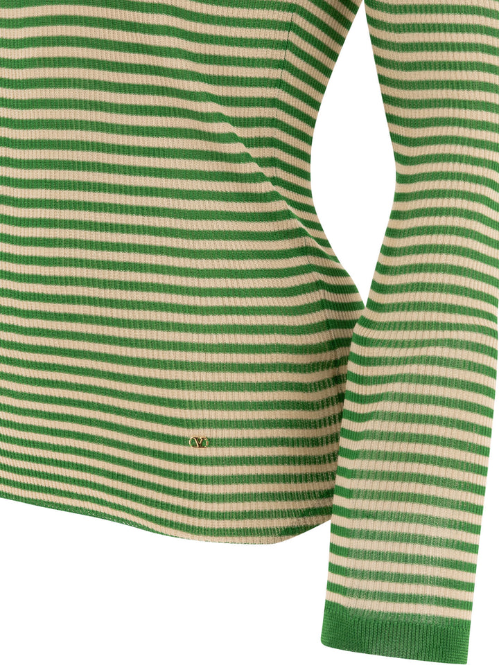 Valentino Silk Crewneck T-Shirt T-shirts - Green | d9177eeb44edb82e72c513727f2757d3d7a0b884