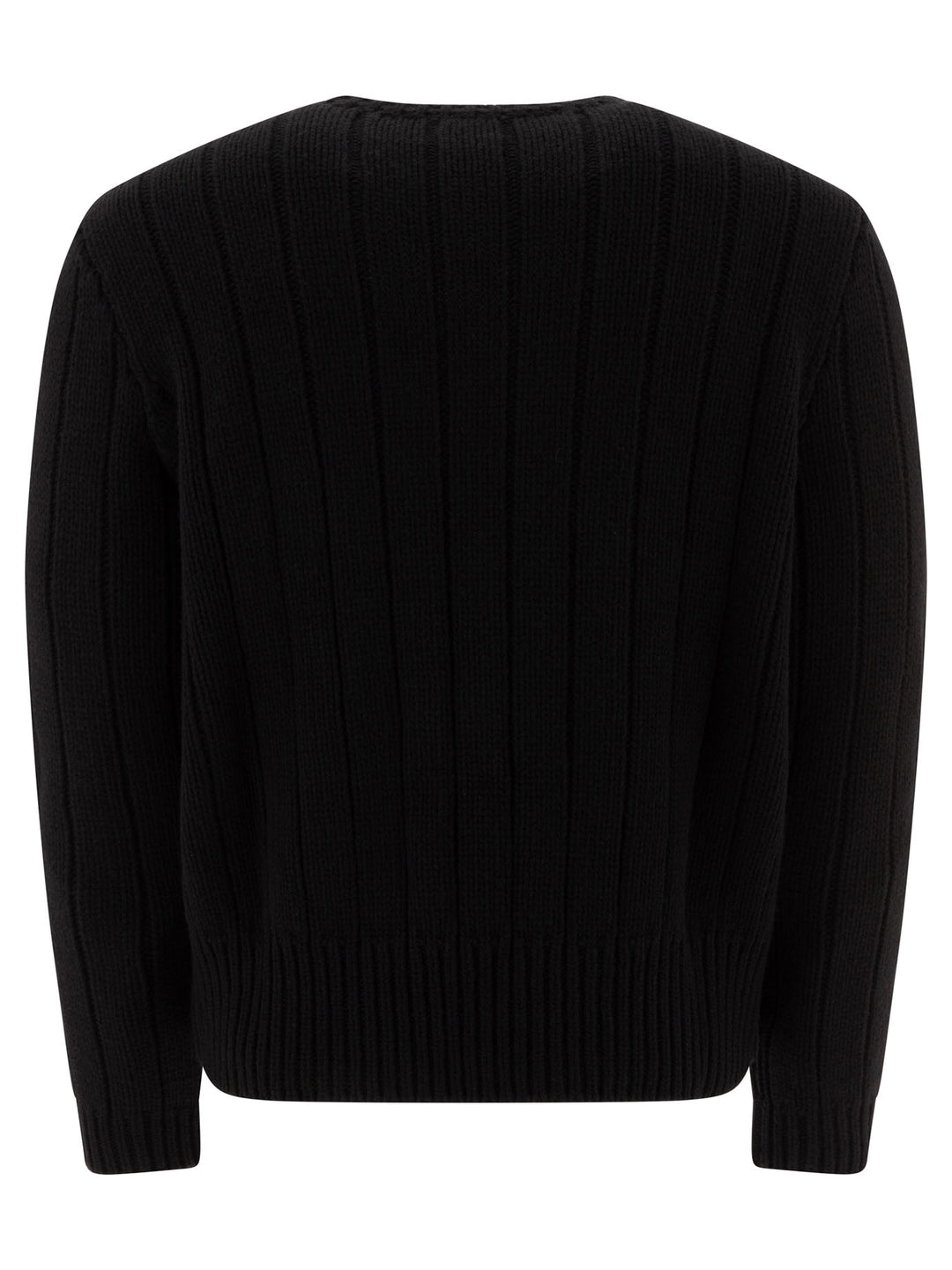 Valentino Virgin Wool Crewneck Sweater Knitwear - Black | 1fa7242ce996c862a1c8859e7ac202f754b56520