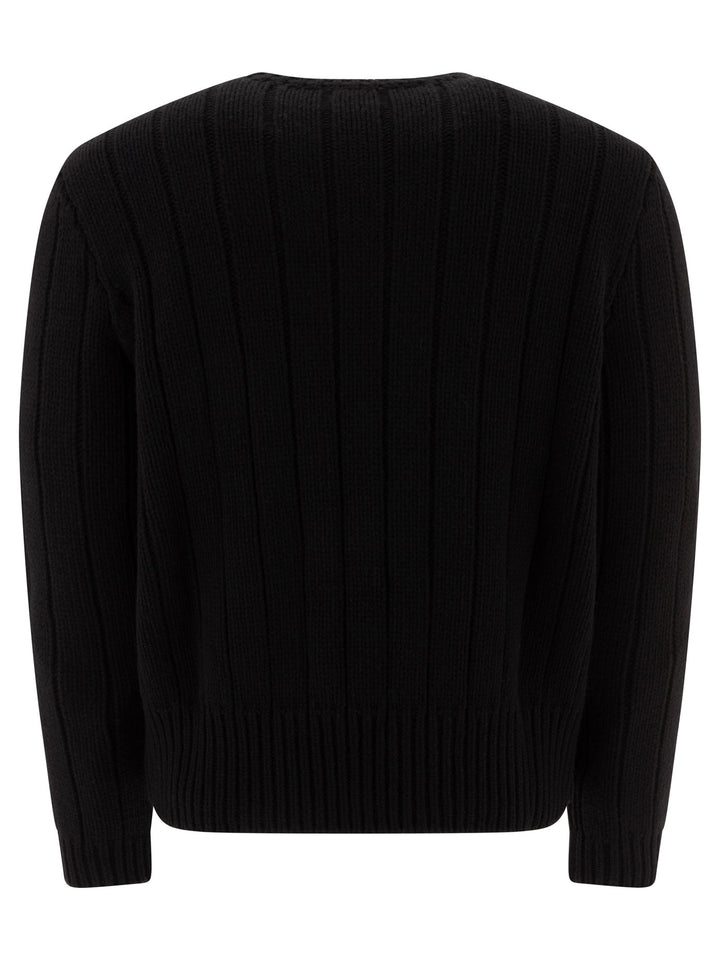 Valentino Virgin Wool Crewneck Sweater Knitwear - Black | 1fa7242ce996c862a1c8859e7ac202f754b56520