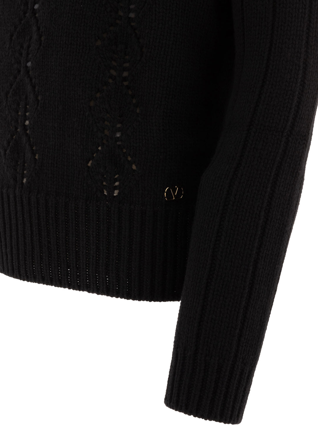 Valentino Virgin Wool Crewneck Sweater Knitwear - Black | 908f406d652d605b20e2b65eeb5bcda33045dbce