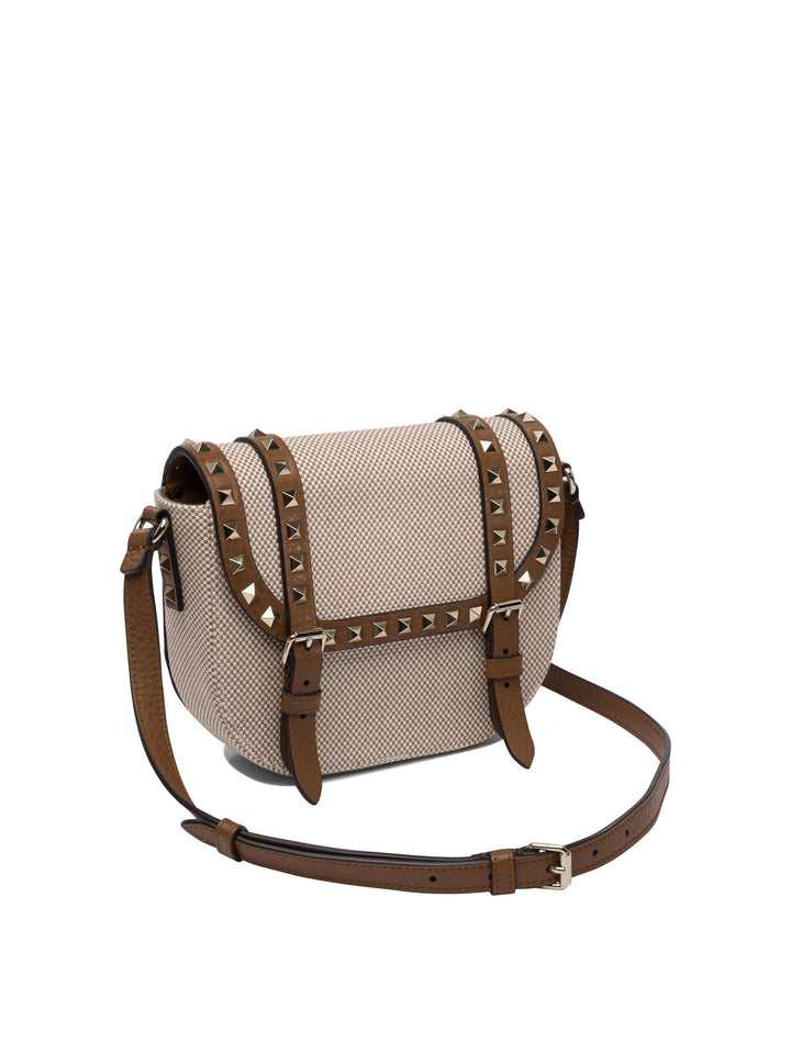 Valentino Garavani Rockstud Crossbody Bags - Beige | 1785b17ec804a4f5befee9de340d91d55196398e