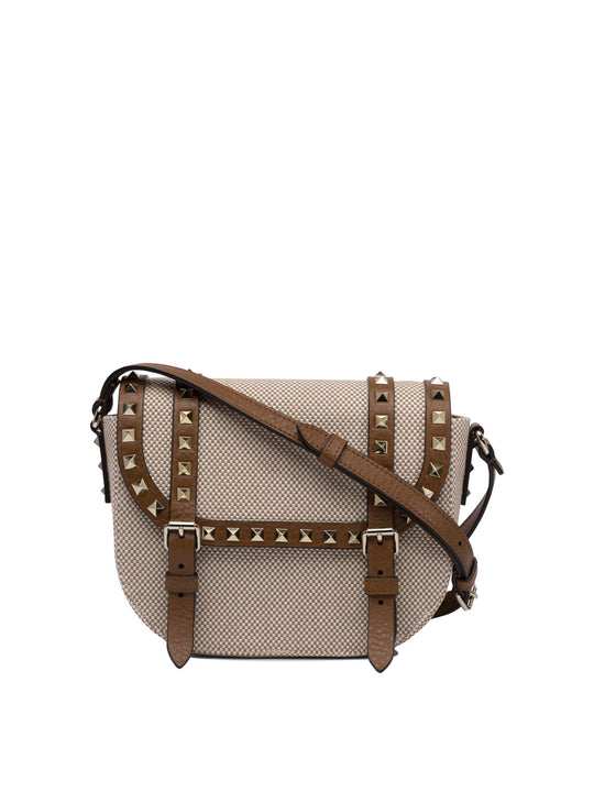 Rockstud Crossbody Bags Beige