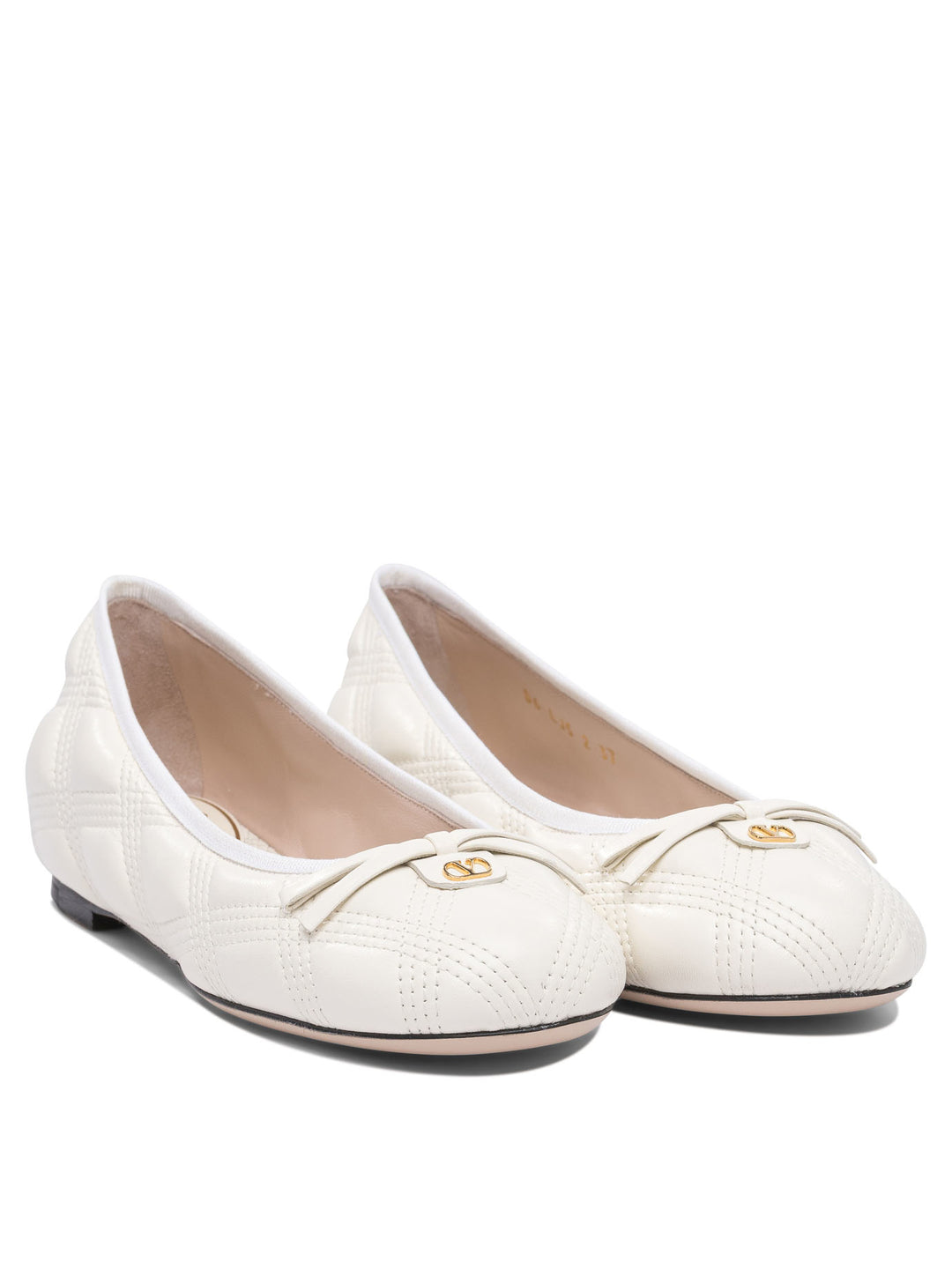 Valentino Garavani Quiltie 67 Ballerinas - White | c9c7152f2d1df119336e6df235deb06c31648a23