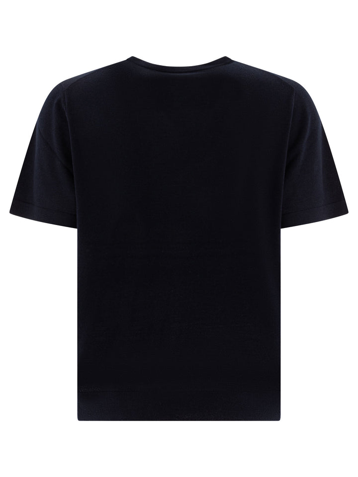 Vince Short-Sleeved Sweater Knitwear - Blue | 811e0b8211272053ce84162ff0e7e2cc2622312a