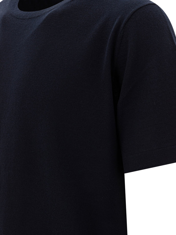 Vince Short-Sleeved Sweater Knitwear - Blue | d10ca8dfe116c0d71fff5a1bb2653895aed1efaa