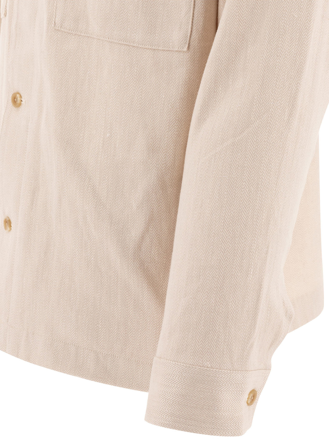 Vince Linen Overshirt Jackets and Coats - Beige | 85809a703e7e065b869952a88de1fe0be1d615b5