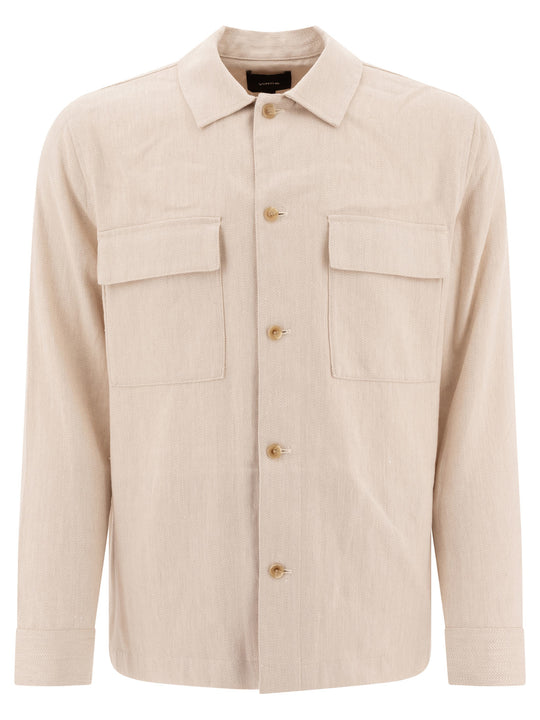 Linen Overshirt Jackets And Coats Beige
