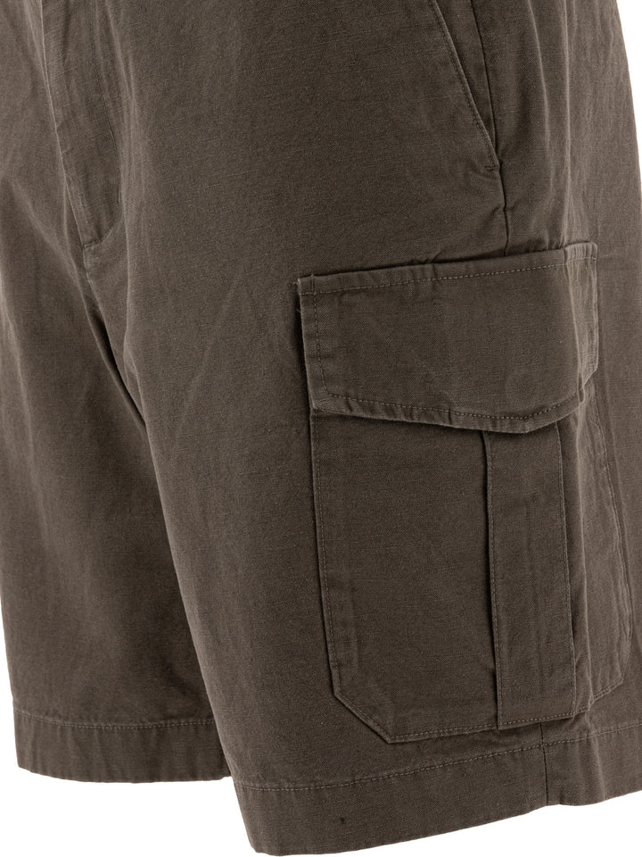 Vince Cotton And Linen Cargo Shorts - Green | 6a4bc37aa2b0ab60244962b657cd19582d4655ff