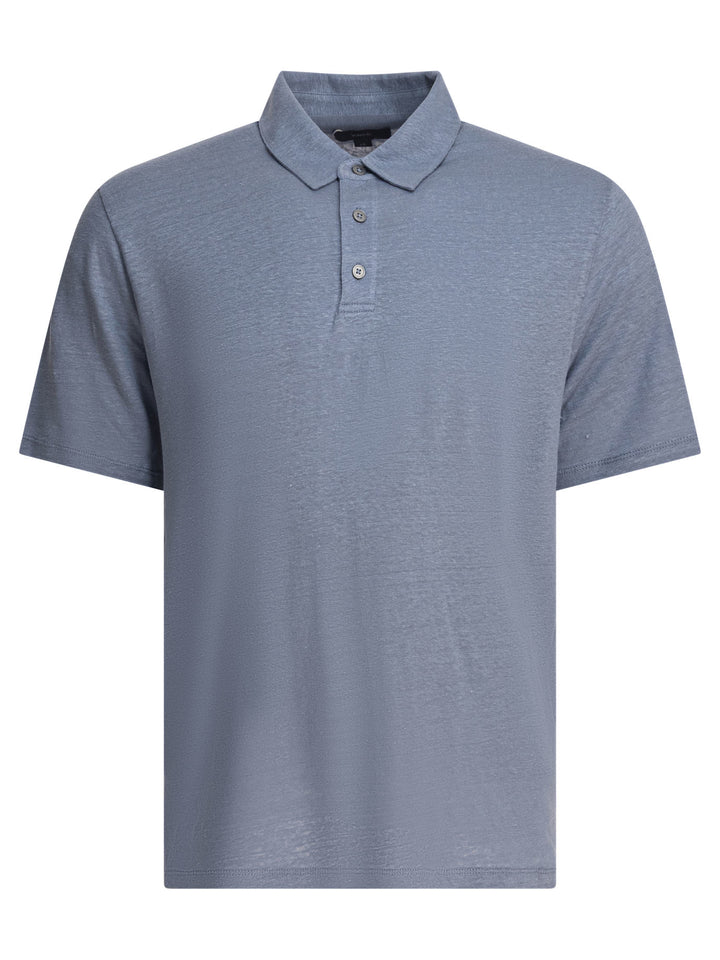 Vince Linen Polo Shirt Polo shirts - Light blue | 2881d3819c15029e22edcd4df8194bed8e3d1c98