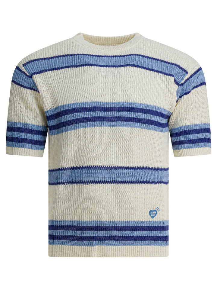 Human Made Short-Sleeved Knit Knitwear - Blue | 4c00b7a73e1468e5dbd138891d2650d4cbb58111