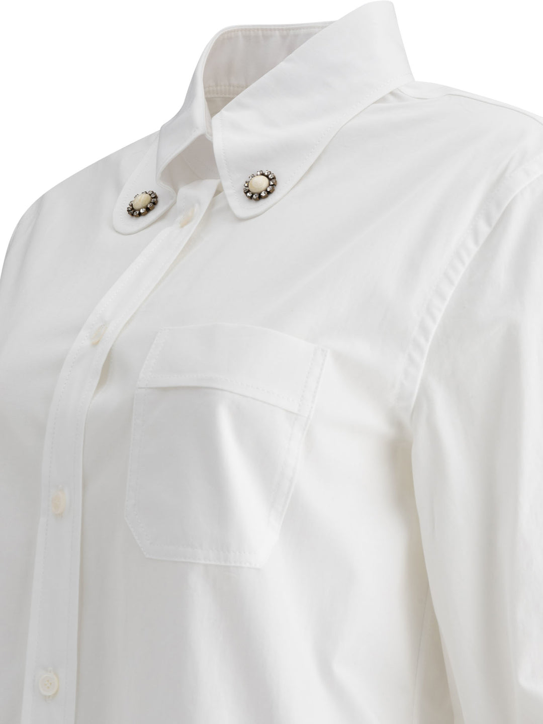 Valentino Cotton Poplin Shirt Shirts - White | 87ccf2447d741b7ef898f87dd32e85d7a064ecf1