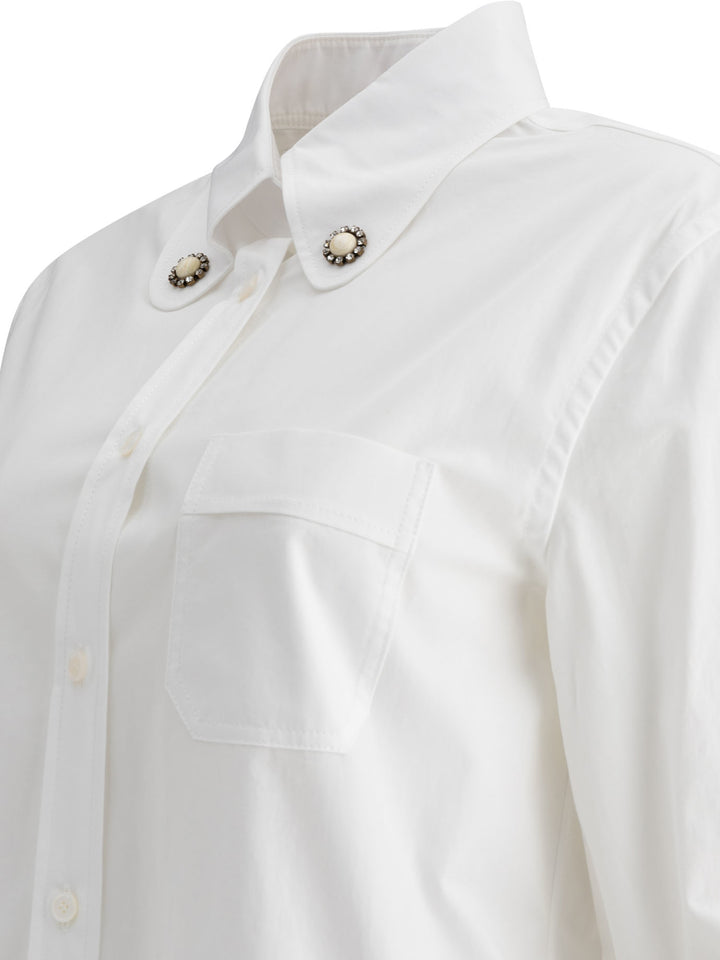 Valentino Cotton Poplin Shirt Shirts - White | 87ccf2447d741b7ef898f87dd32e85d7a064ecf1