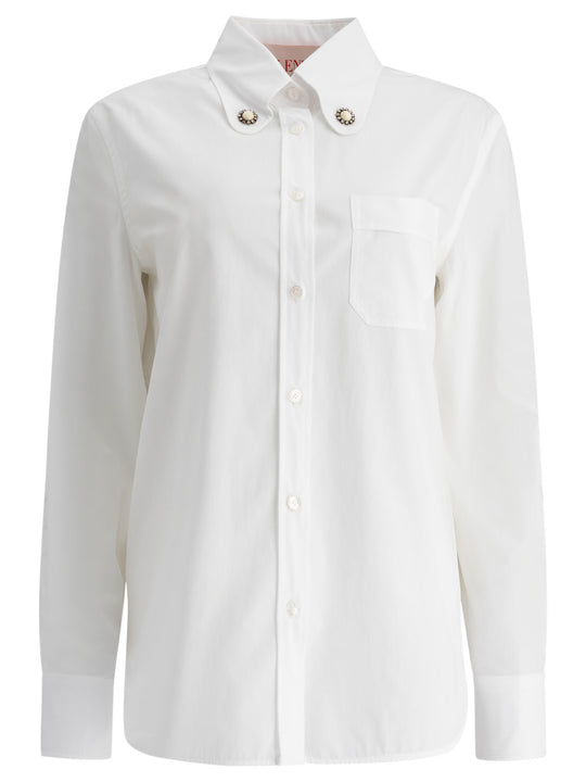 Cotton Poplin Shirt Shirts White