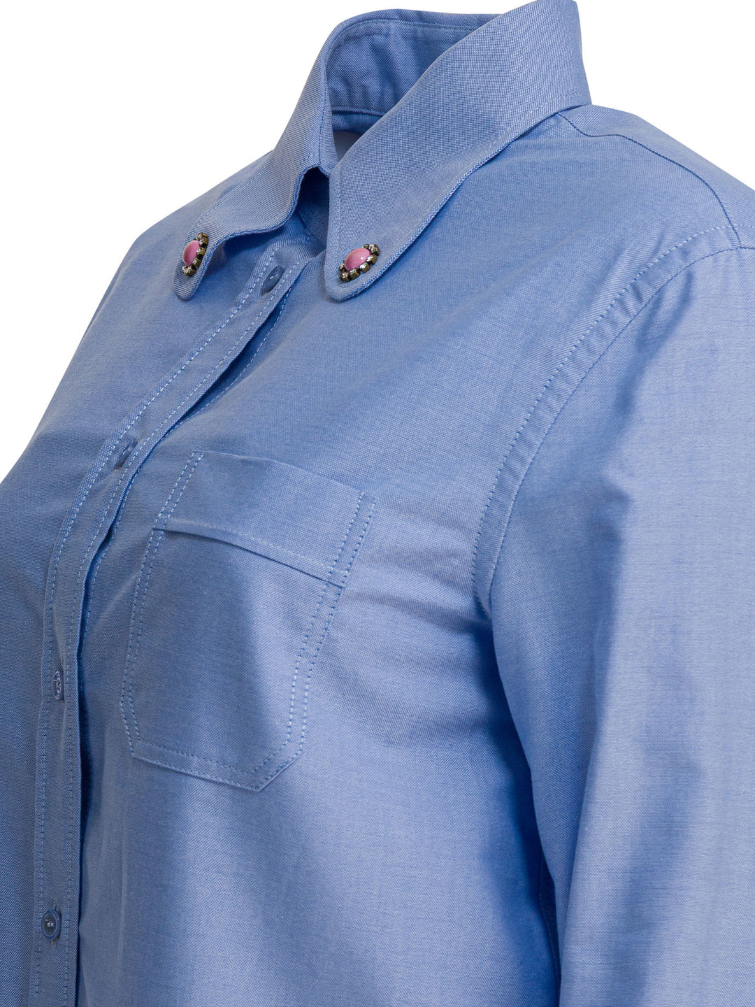 Valentino Shirt With Embellished Collar Shirts - Light blue | 4d7c02e032114dff4811c660c16dd18a224424c2