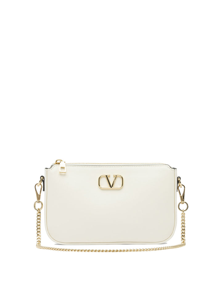 Valentino Garavani Vlogo Signature Shoulder Bag Shoulder Bags - White | 2bb792066aa26d1d6974e6dae2f489d594af69ea