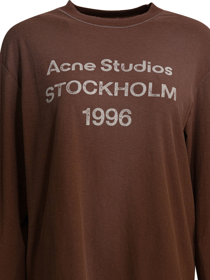 Acne Studios  T-shirts - Brown | 13ac2a2df8a828ae52fa16d83029714dd528c3d1