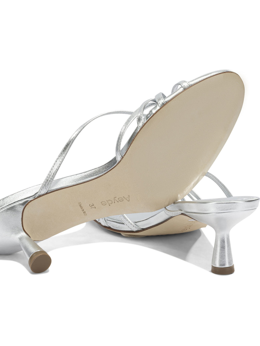 Aeyde Abby 550mm Sandals - Silver | 39699db68ef509e41cf0e983ebd291da799289af