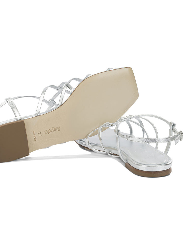 Aeyde Anisa Sandals - Silver | 564b88fafc76fe49a63f6cfbd01a68bf89c4b6ed