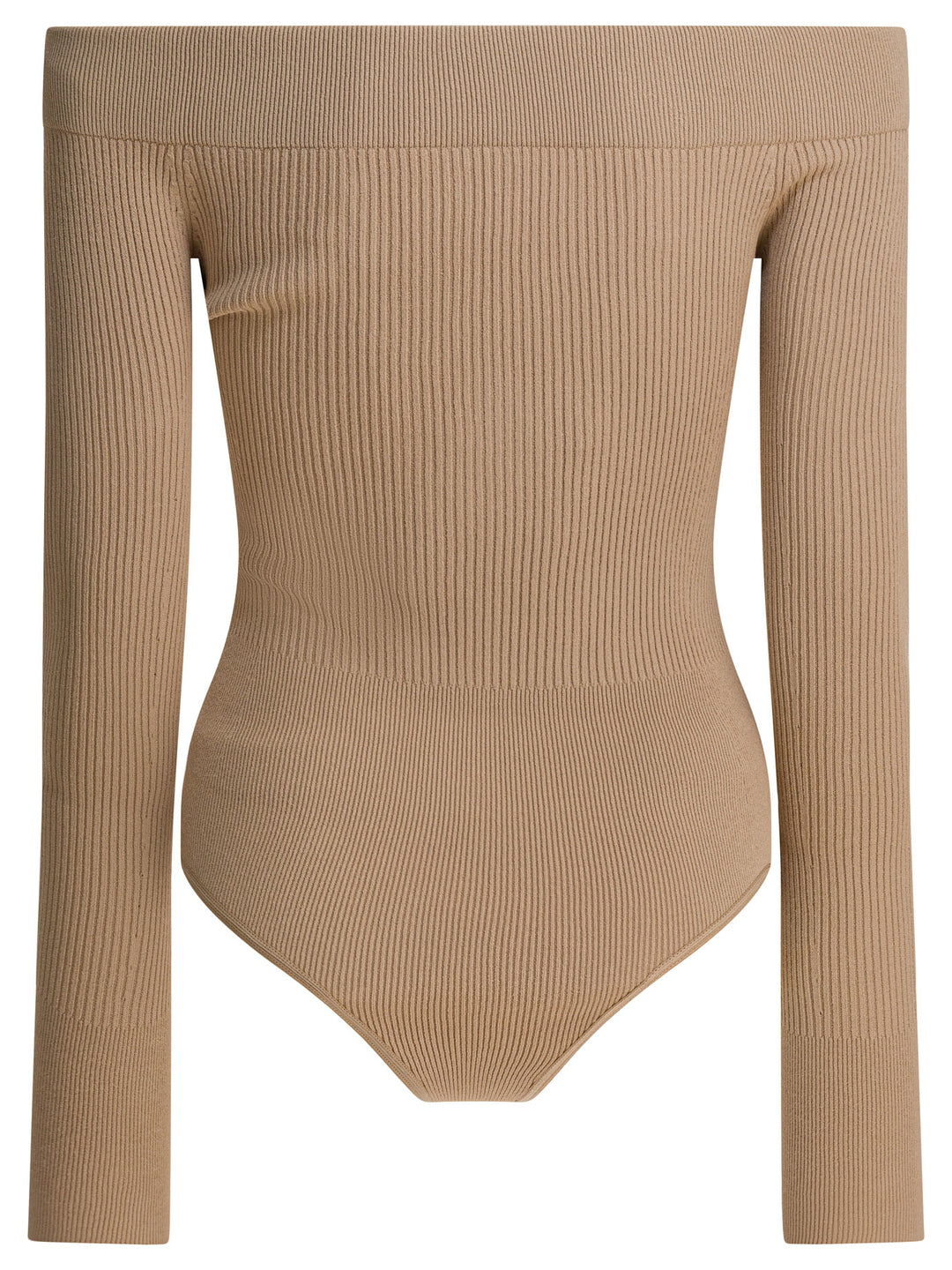 AlaïA Body Off-Shoulder Tops - Beige | c1294dc6d9697300e4863494a9acd56bece80da6