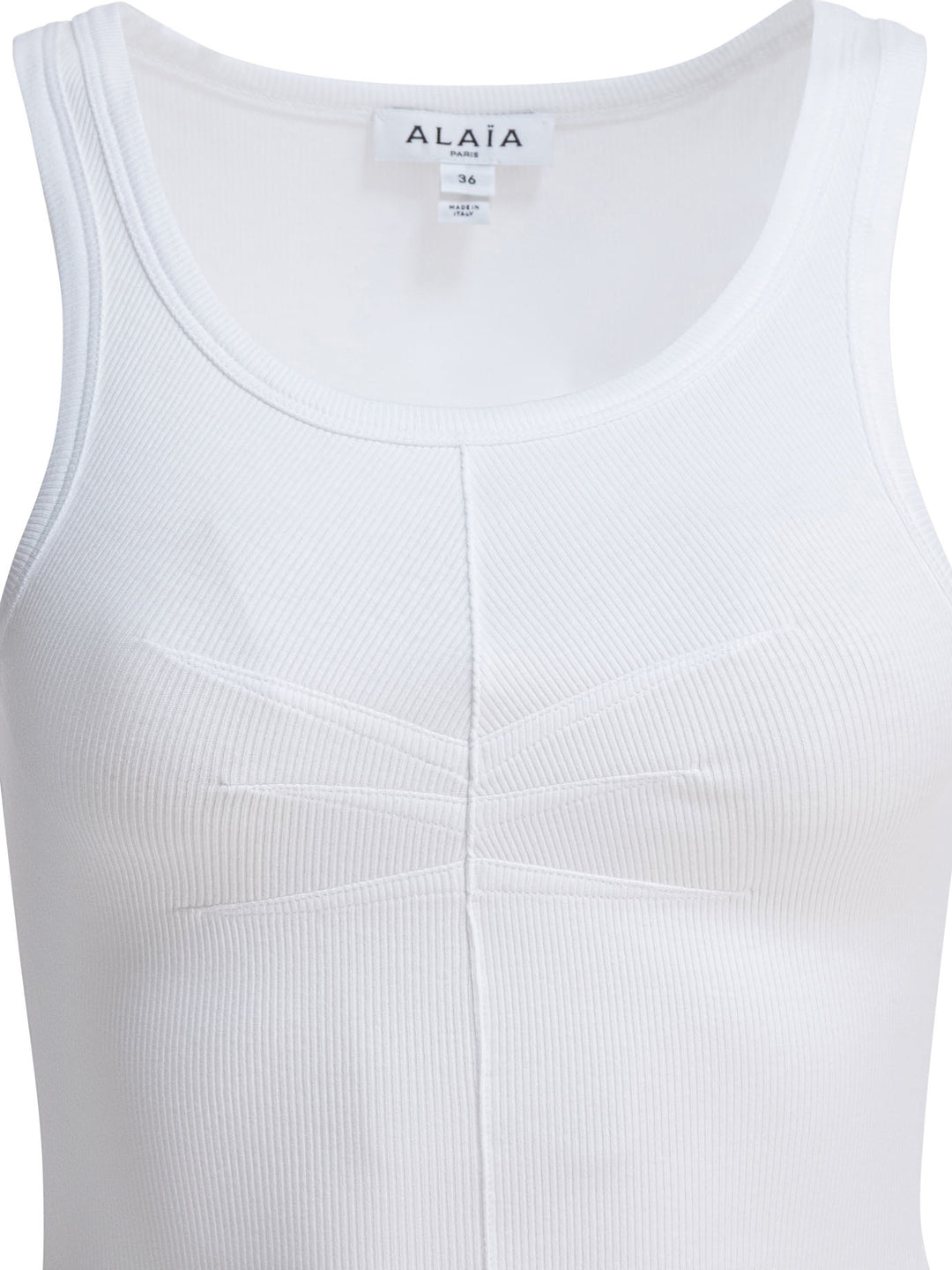 AlaïA Cotton Tank Top Tops - White | d04ca4ec0f5553a66246126159fb039e57e5a079