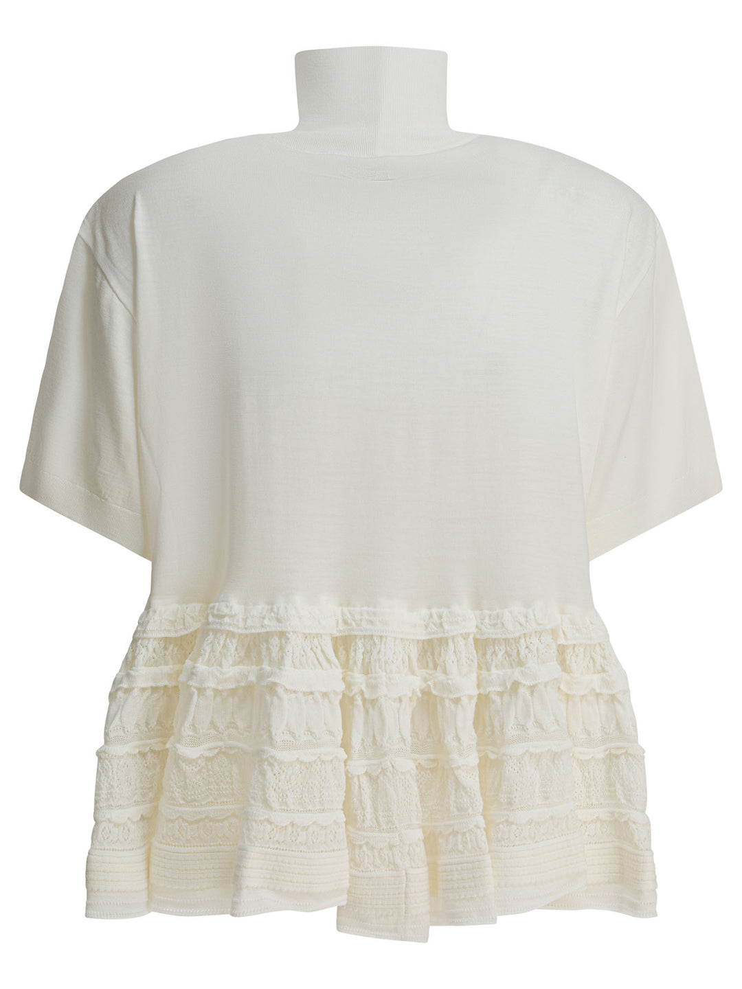 AlaïA Virgin Wool T-Shirt T-shirts - White | 86eb5f2d7b2e2fbb83dae297b9cc5b14933b97bd