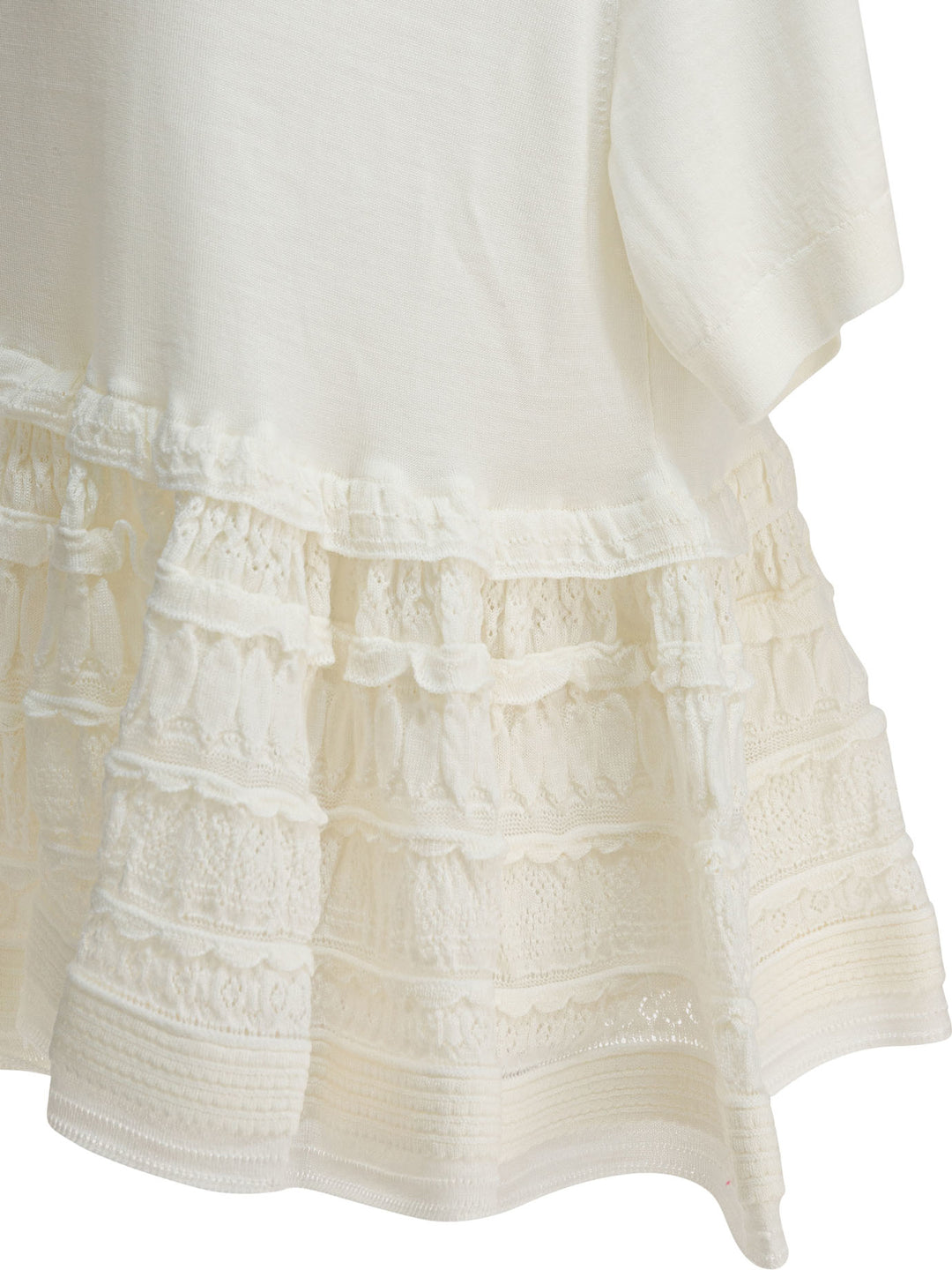 AlaïA Virgin Wool T-Shirt T-shirts - White | 0bcdabbffa080a59d0ba5888cf2621d7e6a7bf9b