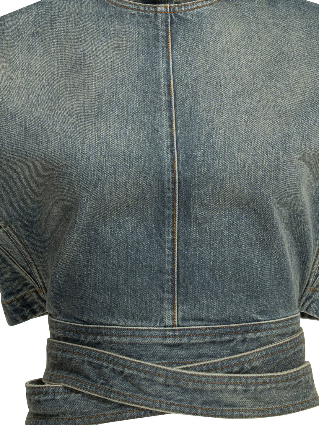 AlaïA Casual Denim Top Tops - Light blue | 0d8b8a1cc9b836340cd0f45b42e0217419e930bc