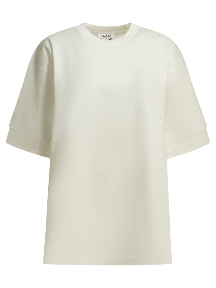 AlaïA Crew-Neck T-Shirt T-shirts - White | 85891f59de75d137d3cca3d5065412088e26828f