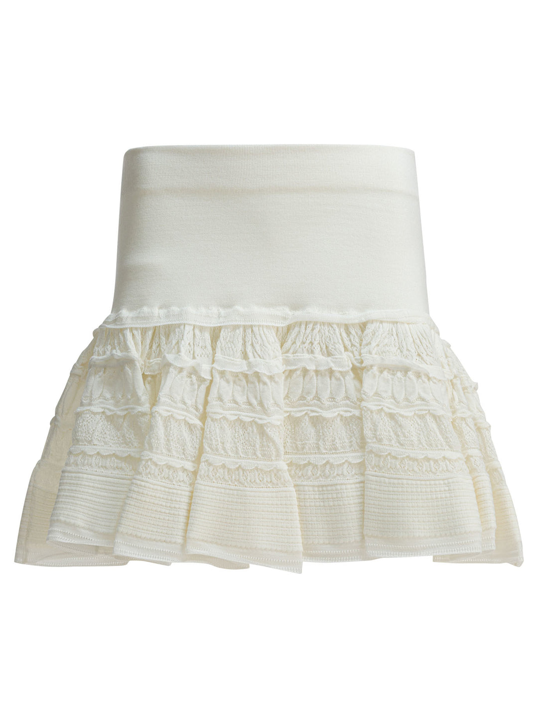 AlaïA Miniskirt With Ruffles Skirts - White | a603cf526cb511b381e47df391059e040c13e274