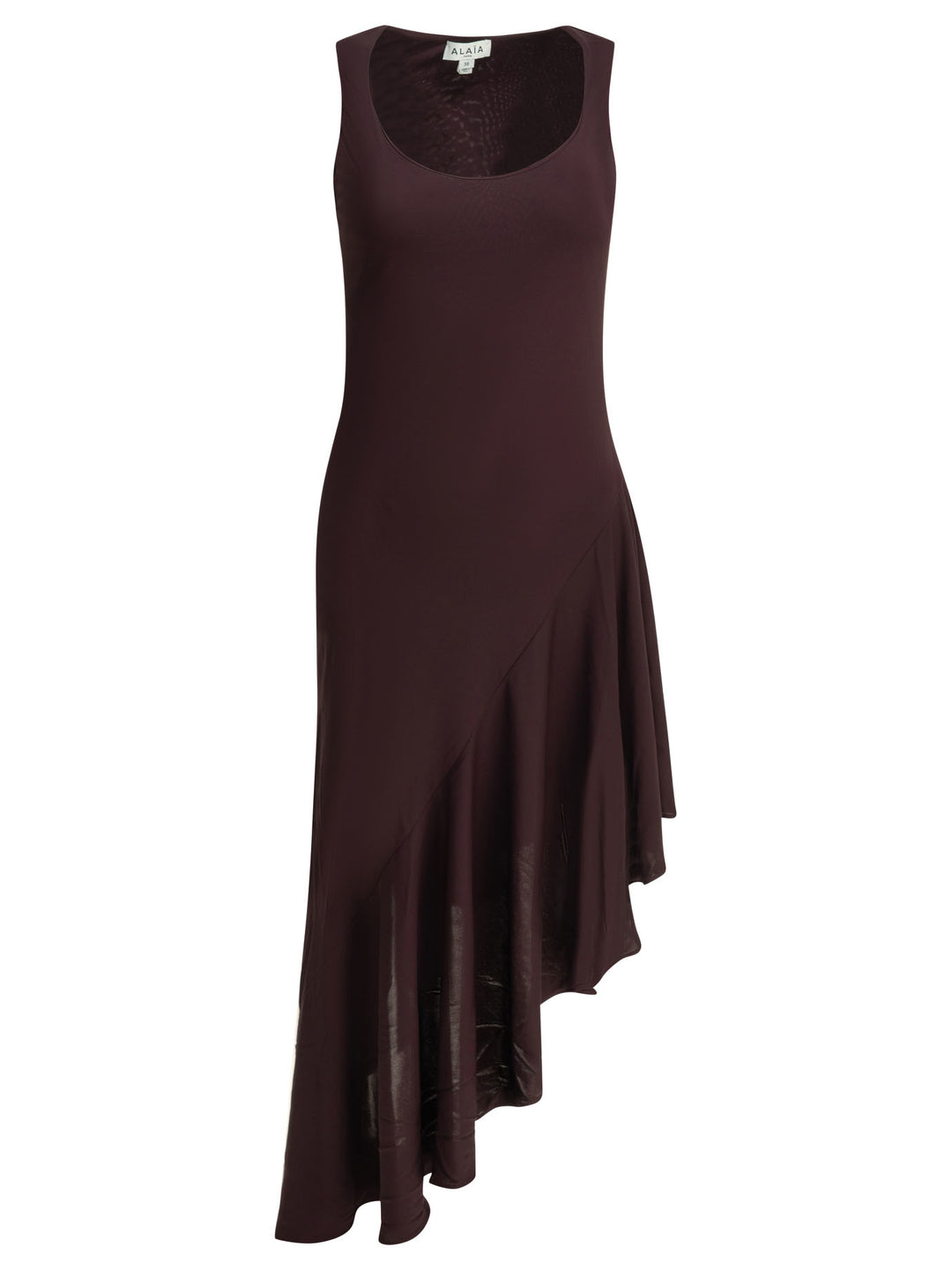 AlaïA Asymmetrical Midi Dress Dresses - Bordeaux | d5f19d70d141f181fdf94452b5d1ba5a668bd6ff