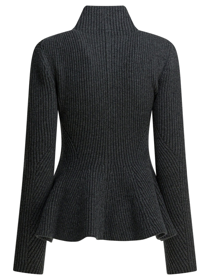 AlaïA Peplum Knitwear - Grey | 72d537b15256b9460f7152c9ae1cf8efb6fcfc29
