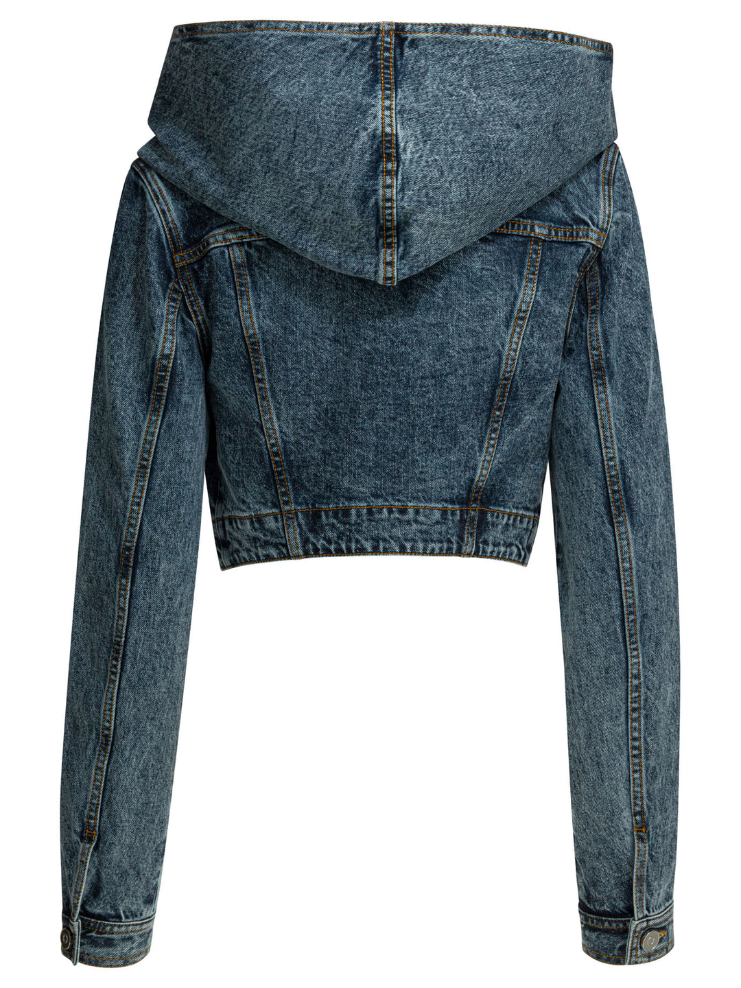 AlaïA Denim Jacket With Hood Jackets and Coats - Light blue | b34aca7c715d26b0d48478fb6540944b6ff188ba