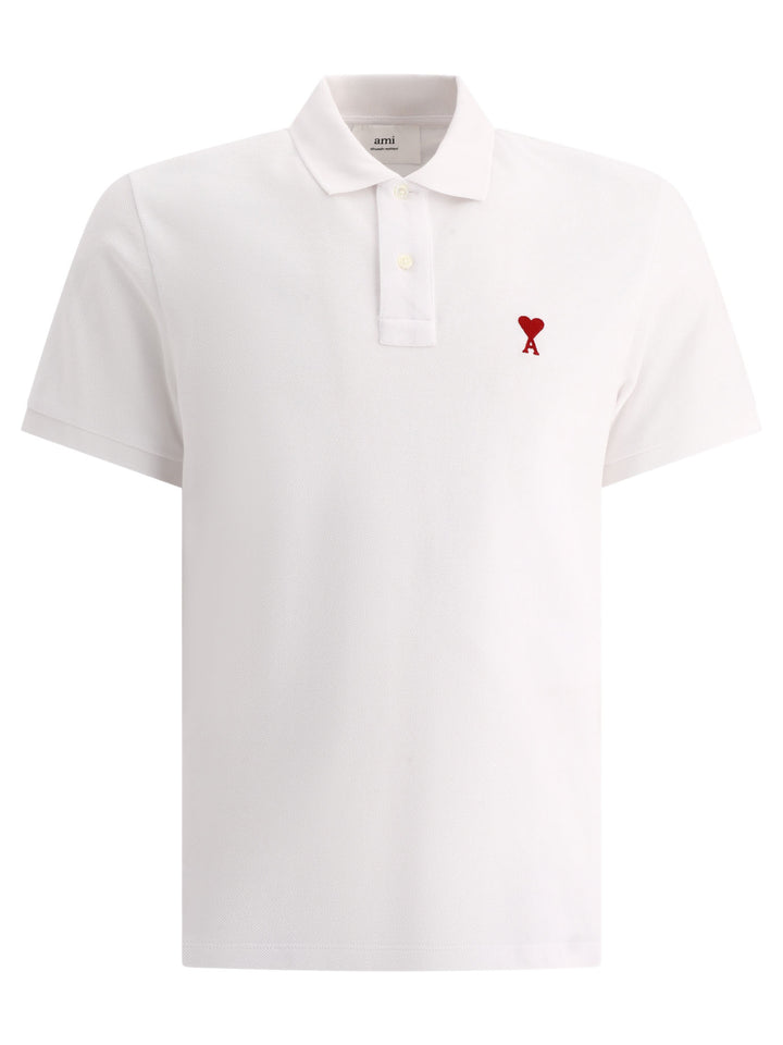 Ami Paris Ami De Coeur Polo shirts - White | 451c46ba4290eb8a4aca941aebfeee4822161eb6