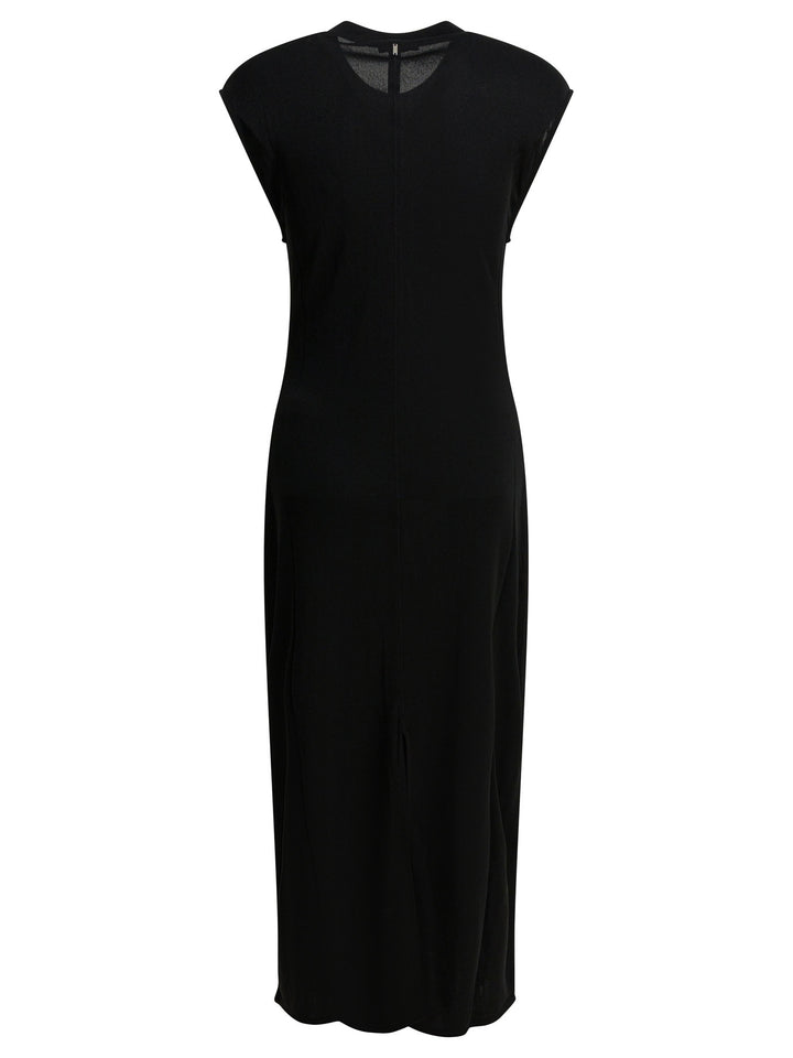 Ami Paris Long Sheath Dress Dresses - Black | 09f80207490483bcd08bc7895f52e76c4b92c0ec
